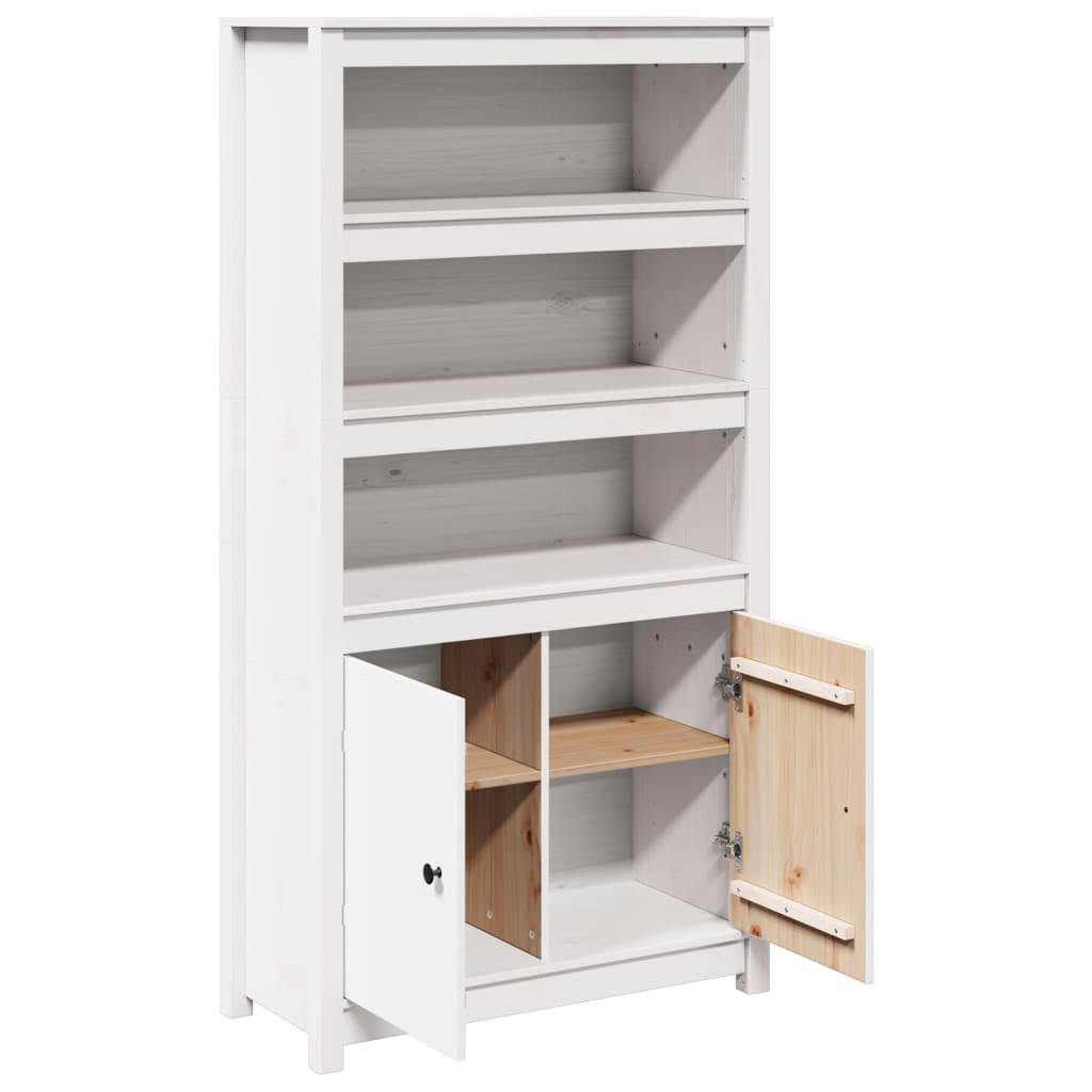 vidaXL Skříň highboard bílá 80 x 35 x 154 cm masivní borové dřevo