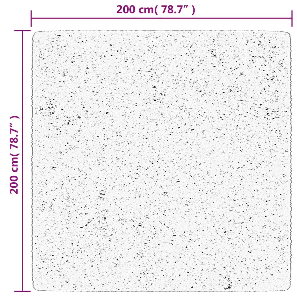 vidaXL Koberec HUARTE krátký vlas měkký a pratelný antracit 200x200 cm