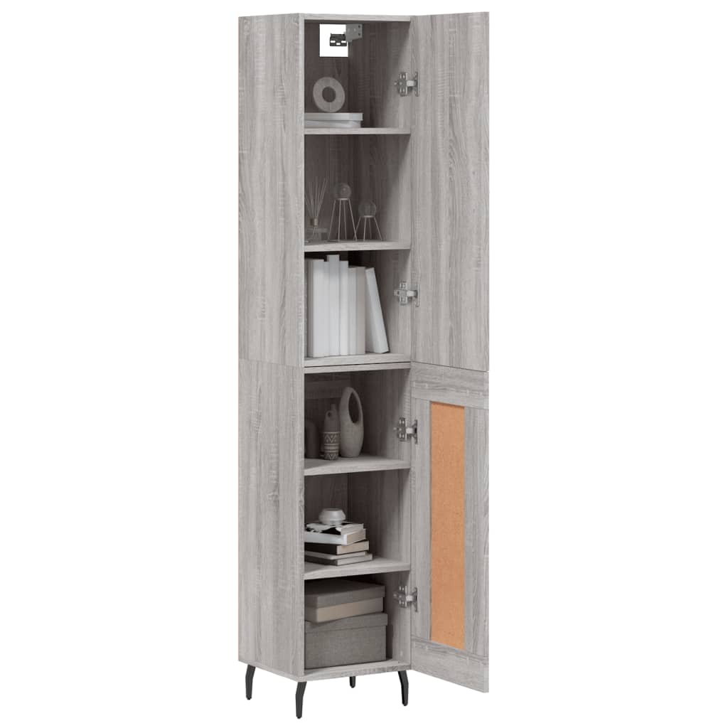 vidaXL Skříň highboard šedá sonoma 34,5 x 34 x 180 cm kompozitní dřevo