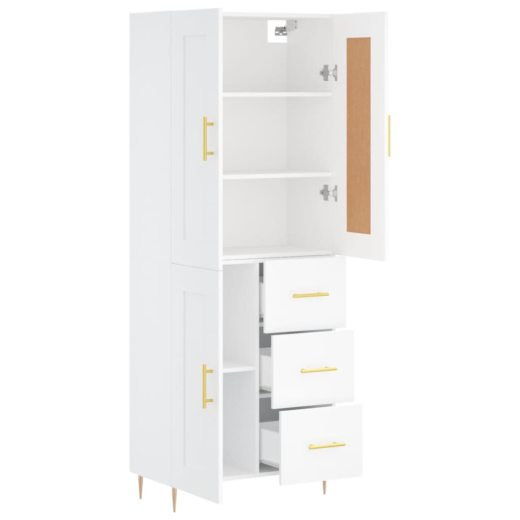 vidaXL Skříň highboard bílá 69,5 x 34 x 180 cm kompozitní dřevo