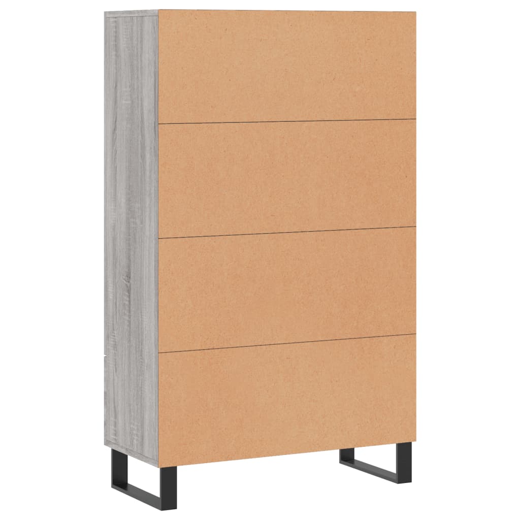 vidaXL Skříň highboard šedá sonoma 69,5 x 31 x 115 cm kompozitní dřevo