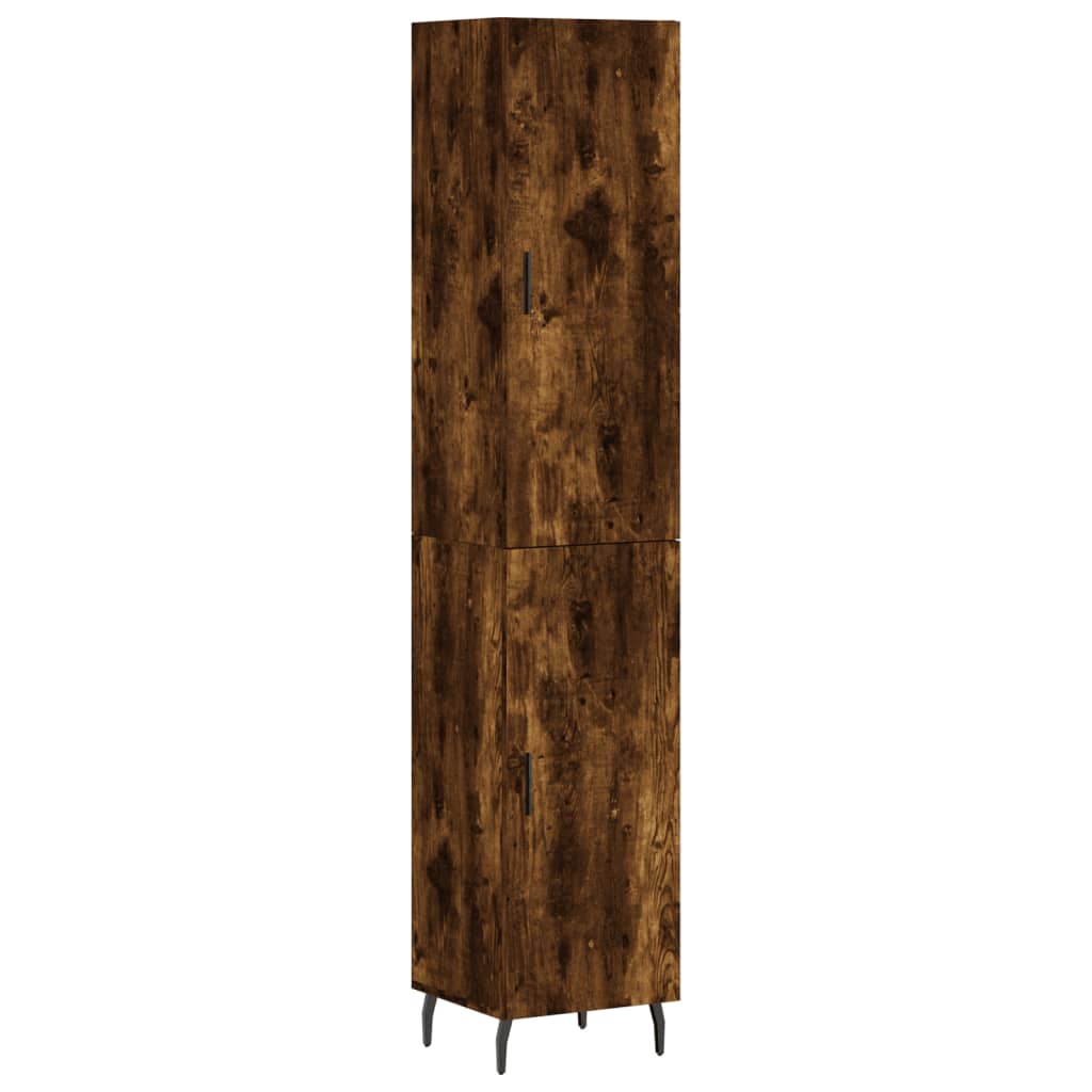 vidaXL Skříň highboard kouřový dub 34,5 x 34 x 180 cm kompozitní dřevo