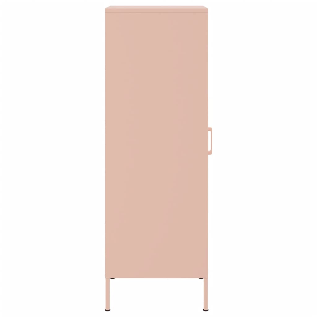 vidaXL Skříň highboard růžová 36 x 39 x 113 cm ocel