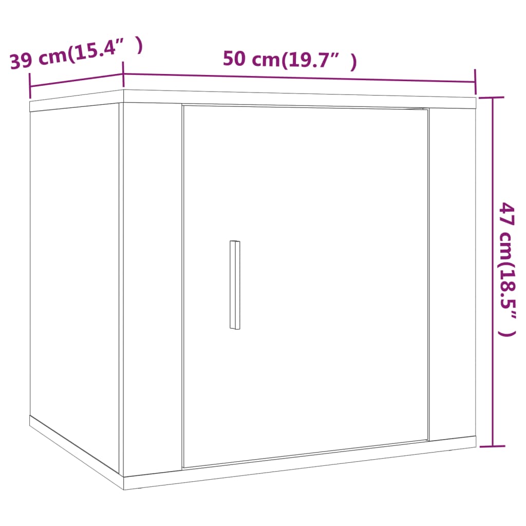 vidaXL Noční stolky 2 ks bílé s vysokým leskem 50 x 39 x 47 cm