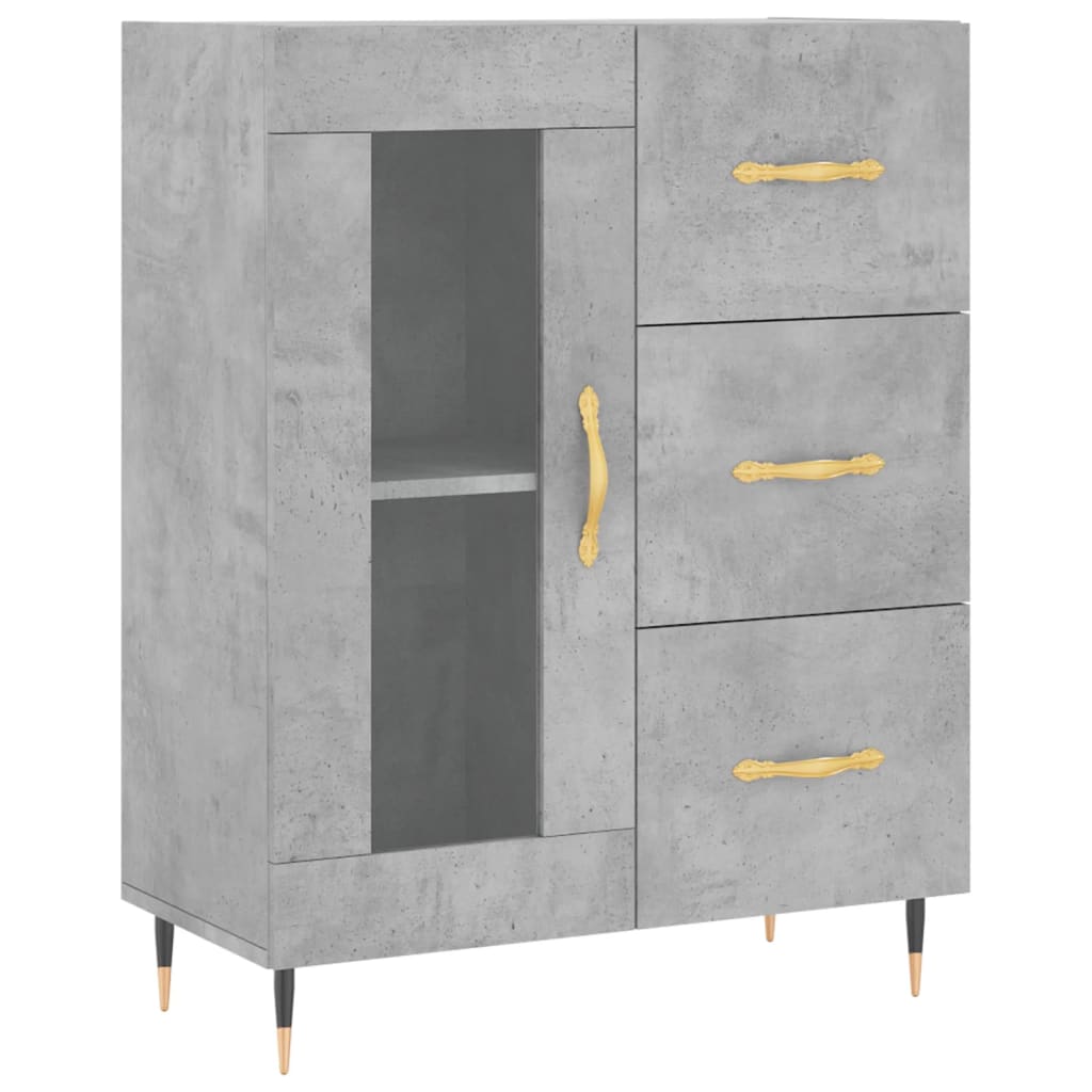 vidaXL Skříň highboard betonově šedá 69,5x34x180 cm kompozitní dřevo