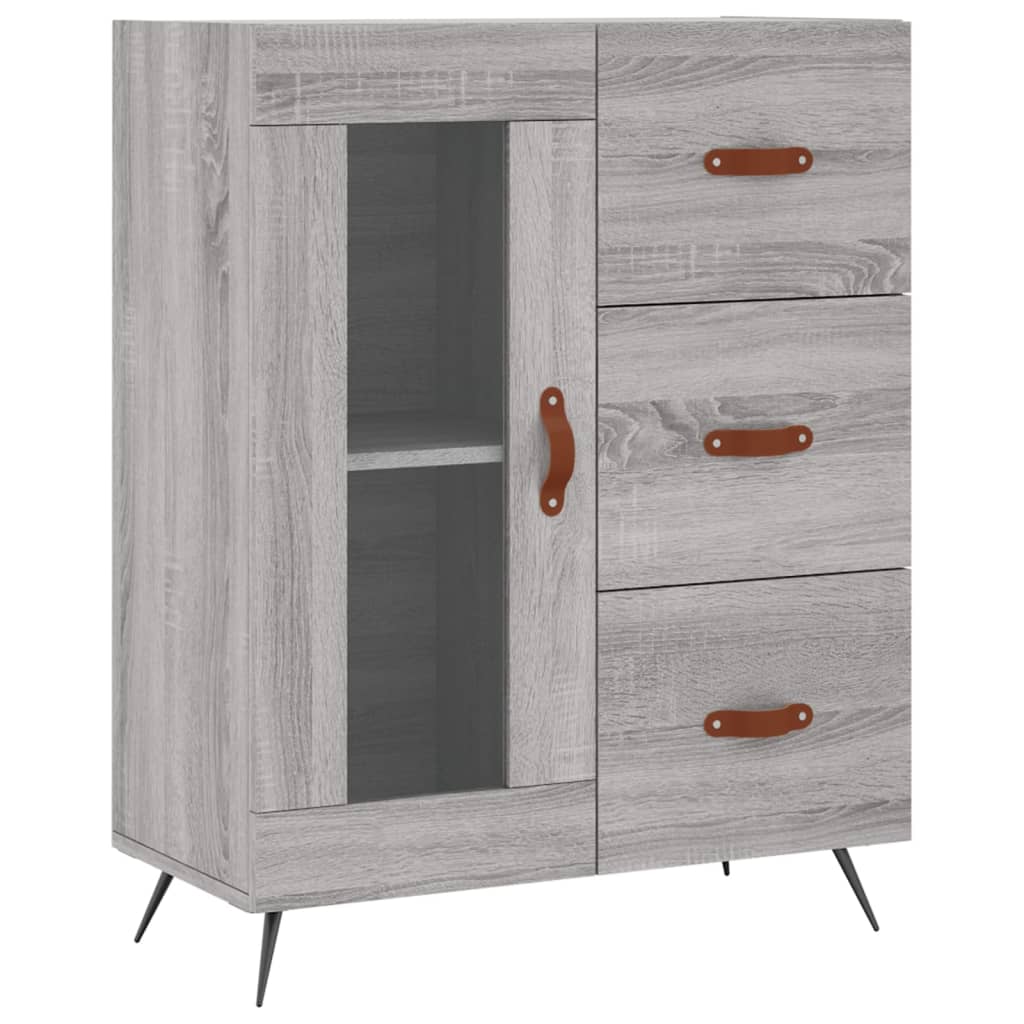 vidaXL Skříň highboard šedá sonoma 69,5 x 34 x 180 cm kompozitní dřevo