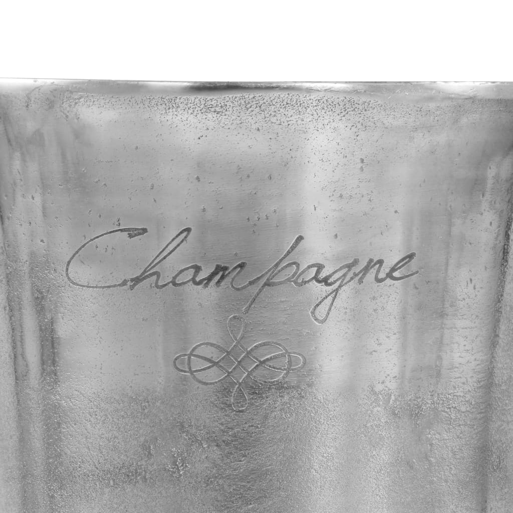 vidaXL Chladič na šampaňské masivní hliník 39 x 29 x 71 cm stříbrný