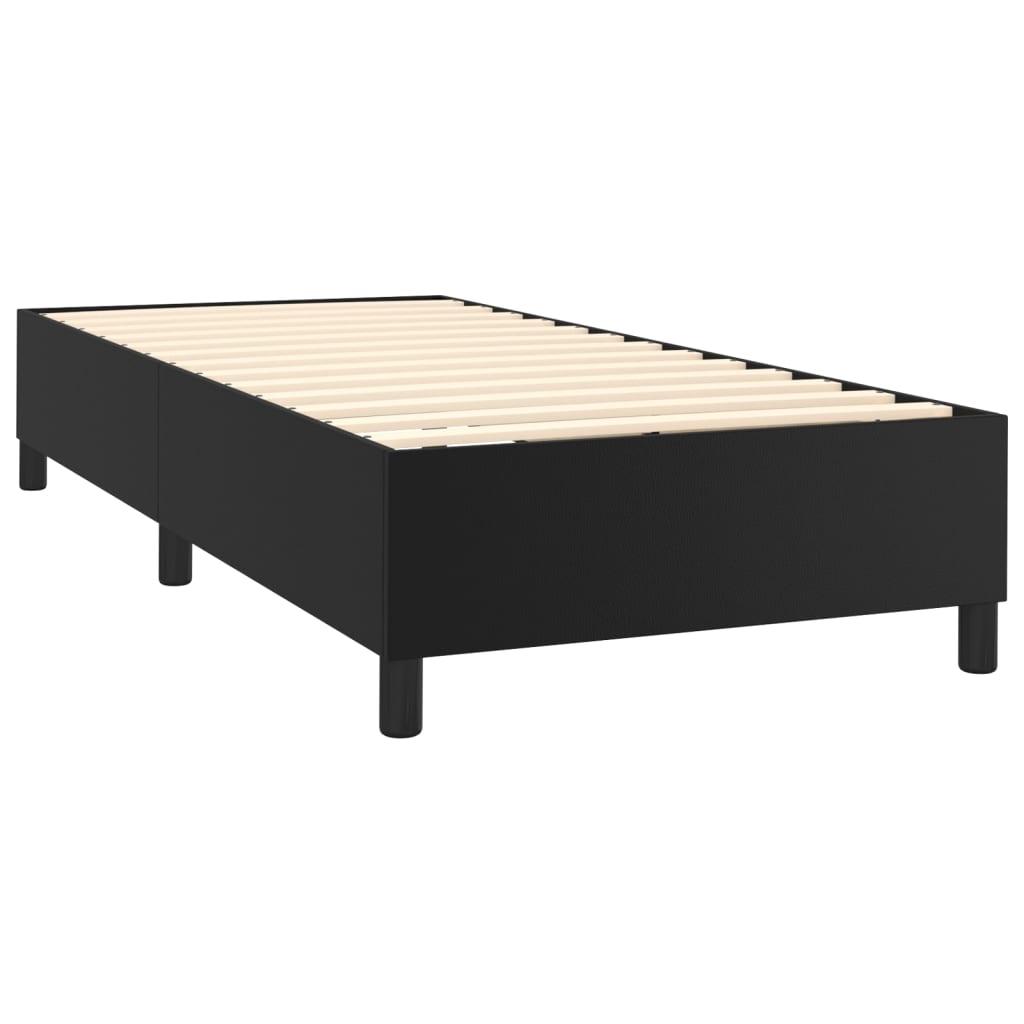 vidaXL Box spring postel s matrací černá 90x190 cm umělá kůže