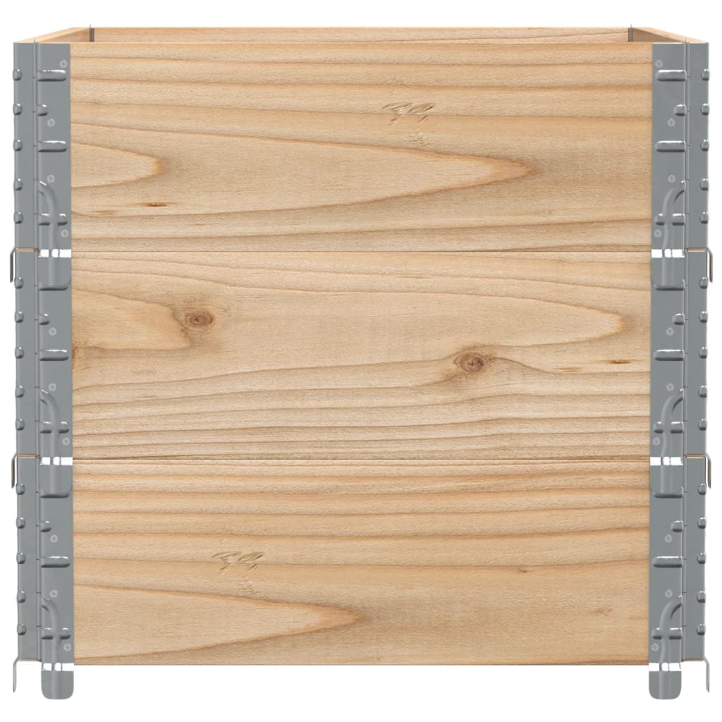 vidaXL Paletové nástavce 3 ks šedé 100 x 50 cm masivní borové dřevo