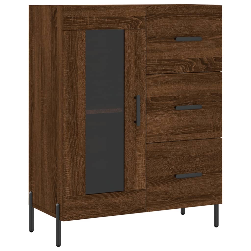 vidaXL Skříň highboard hnědý dub 69,5 x 34 x 180 cm kompozitní dřevo