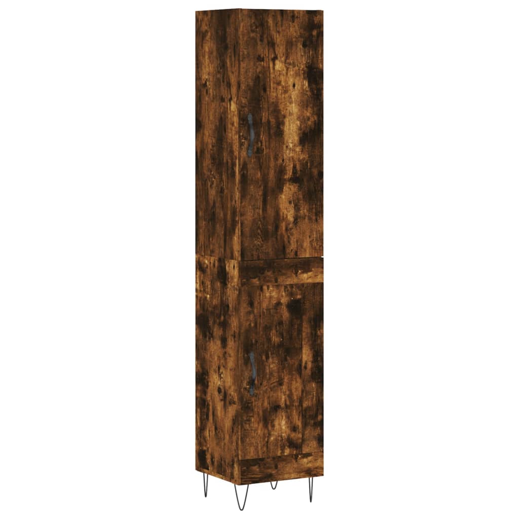 vidaXL Skříň highboard kouřový dub 34,5 x 34 x 180 cm kompozitní dřevo