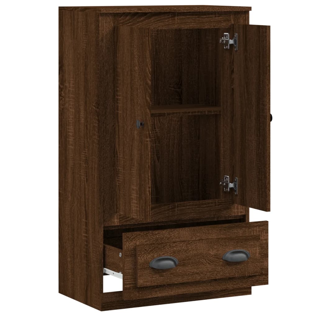 vidaXL Skříň highboard hnědý dub 60 x 35,5 x 103,5 kompozitní dřevo