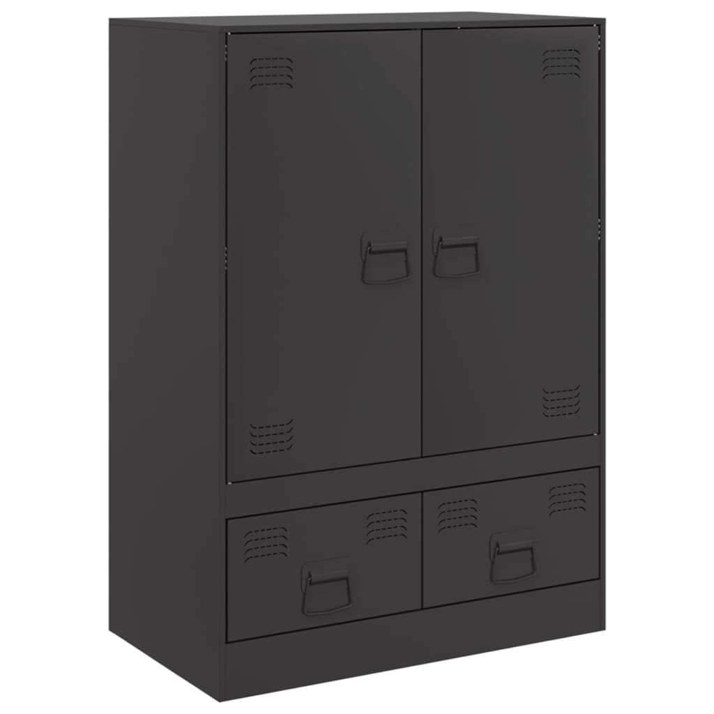 vidaXL Highboard černý 67 x 39 x 95 cm ocel