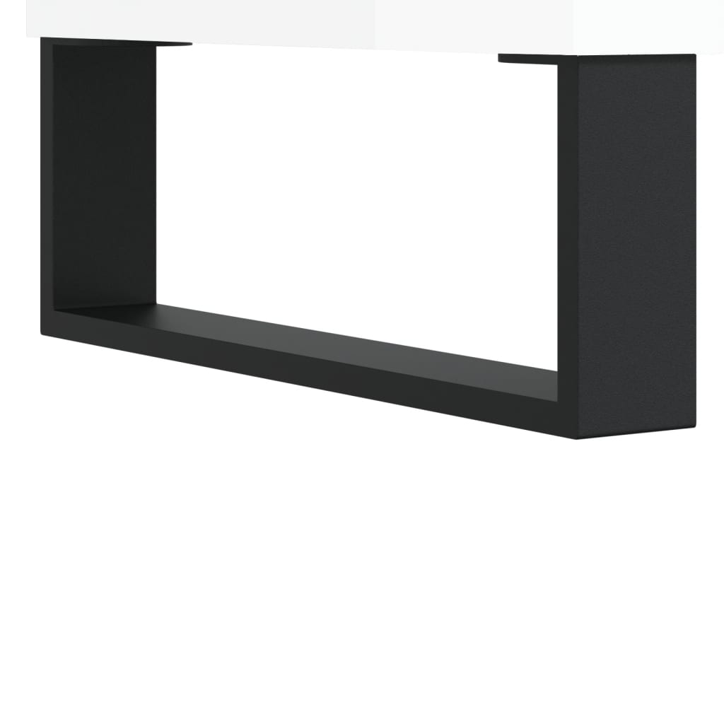 vidaXL Skříň highboard bílá s vysokým leskem 34,5x34x180 cm kompozit