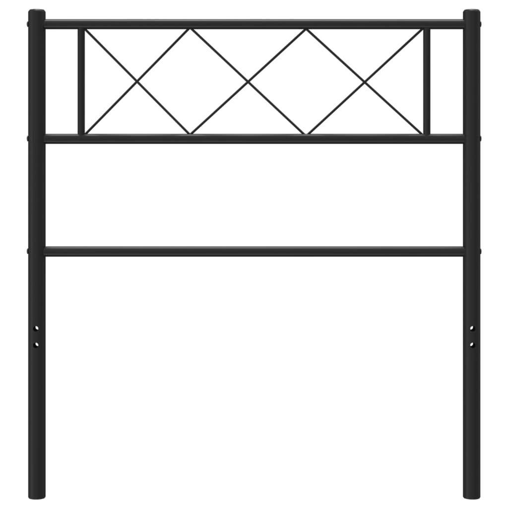 vidaXL Kovové čelo postele černé 80 cm