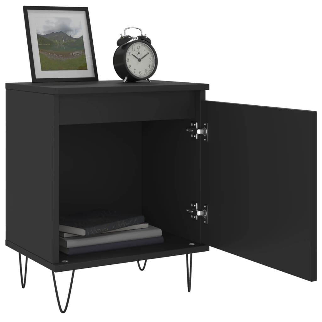 vidaXL Noční stolek černý 40 x 30 x 50 cm kompozitní dřevo