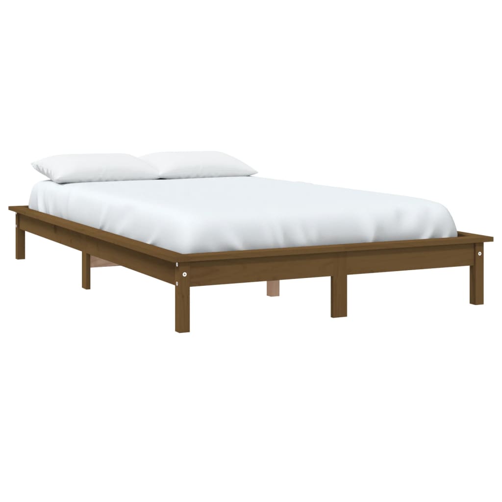 vidaXL Rám postele medově hnědý 140 x 190 cm masivní borovice