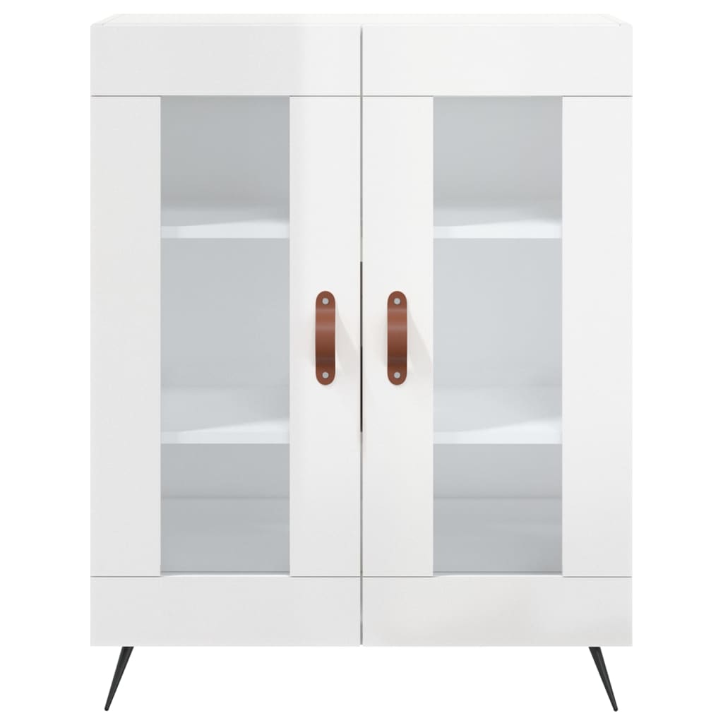 vidaXL Skříň highboard lesklá bílá 69,5 x 34 x 180 cm kompozitní dřevo