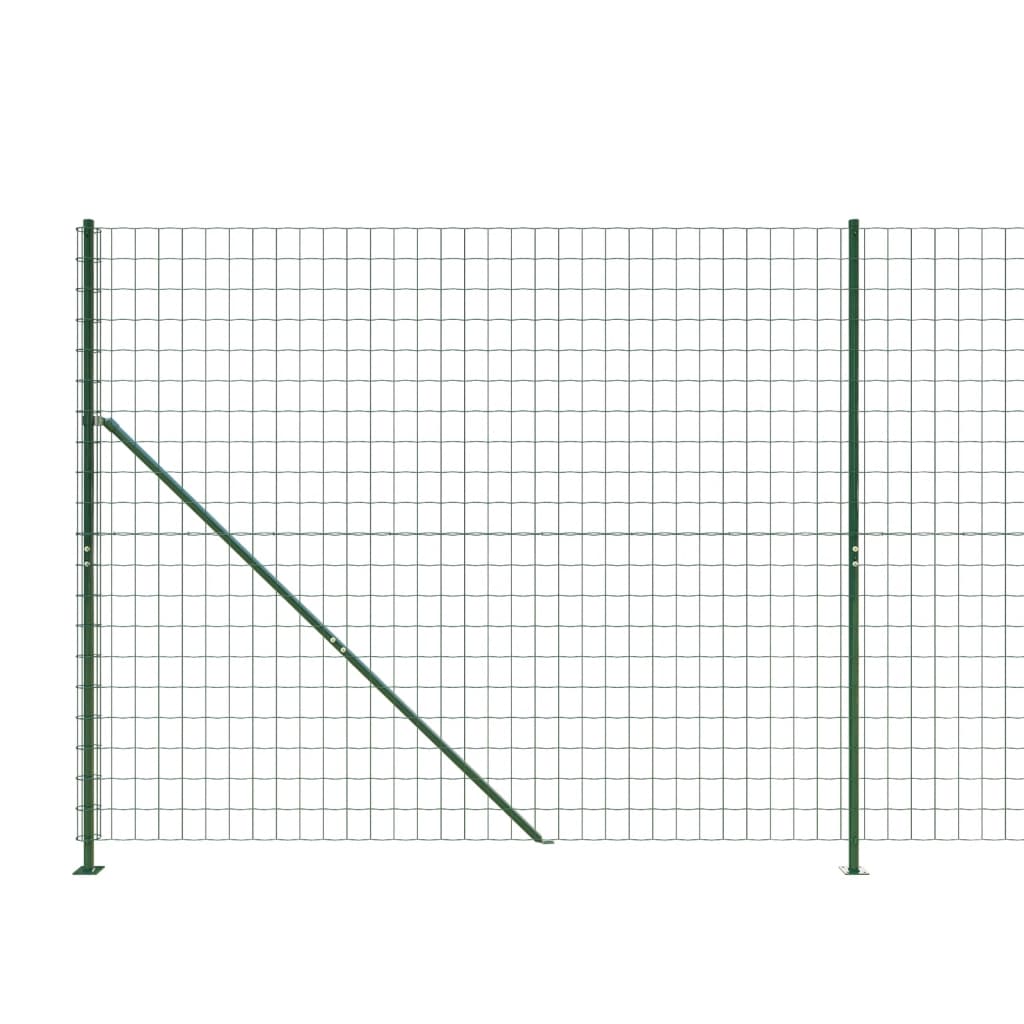 vidaXL Drátěný plot s přírubami zelený 1,4 x 10 m