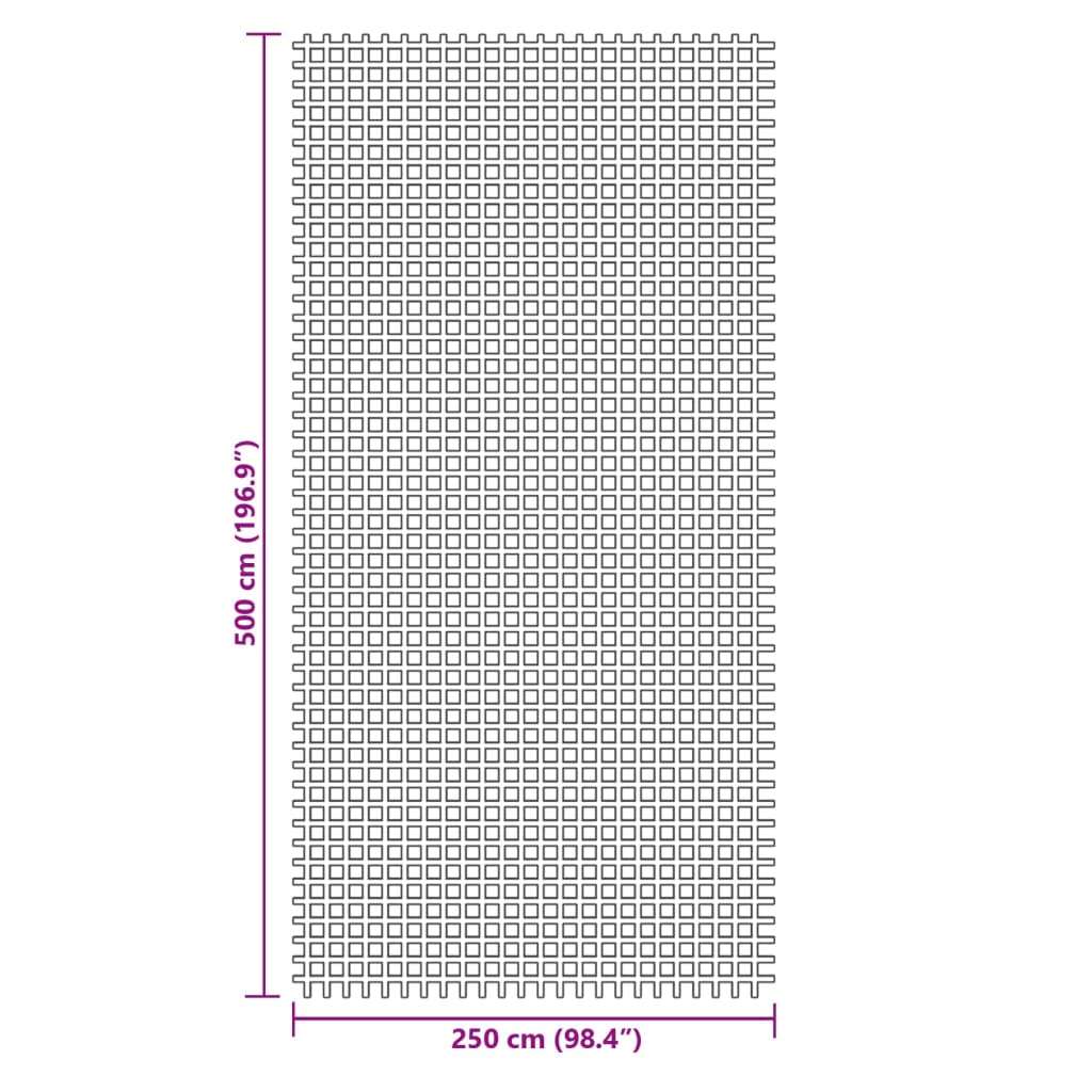 vidaXL Kempingová podložka zelená 5 x 2,5 m