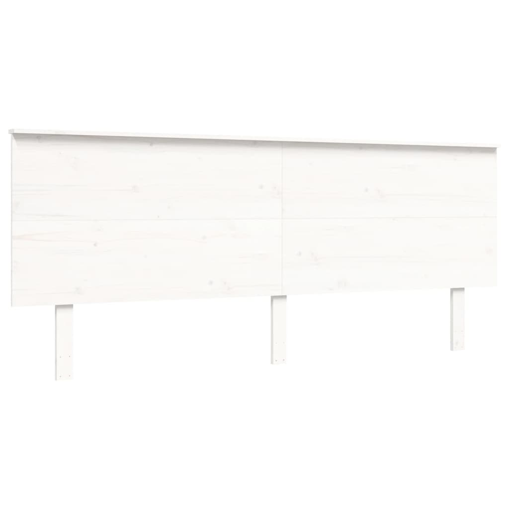 vidaXL Postel s čelem pro seniory bílý 200x200 cm masivní dřevo