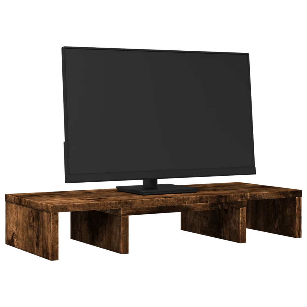 vidaXL Stojan na monitor kouřový dub 60x24x10,5 cm kompozitní dřevo