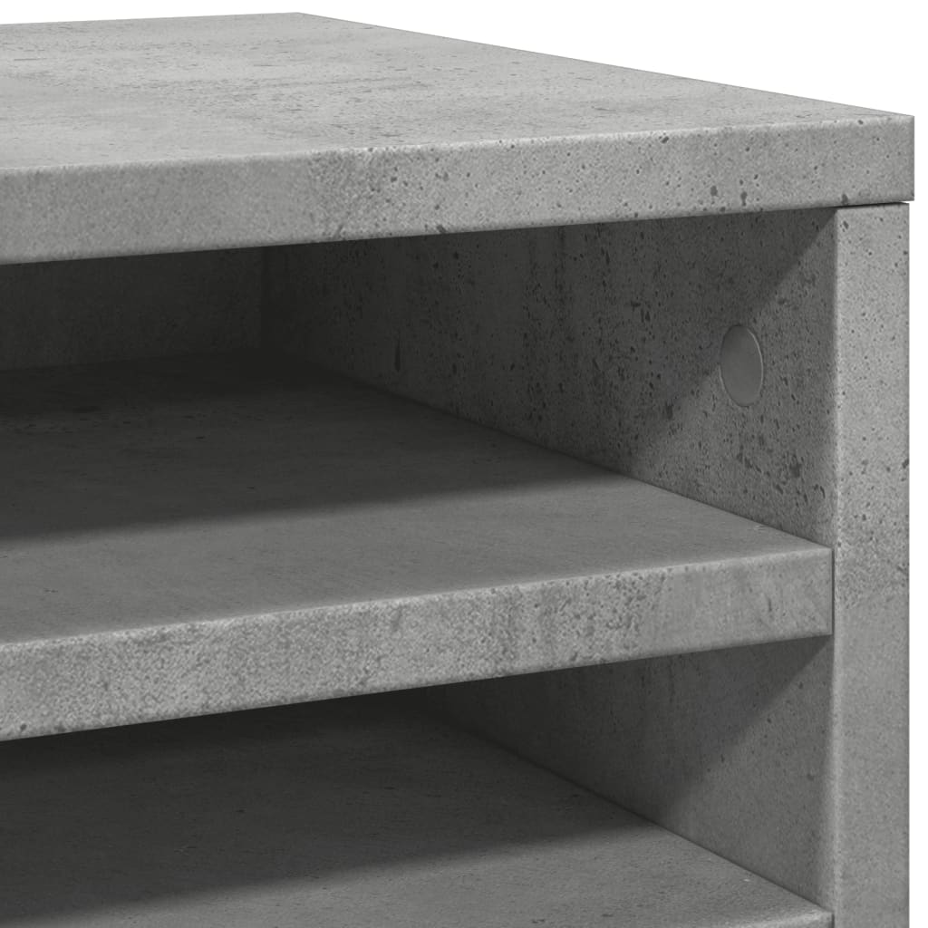 vidaXL Stolní organizér betonově šedý 36x26x29,5 cm kompozitní dřevo