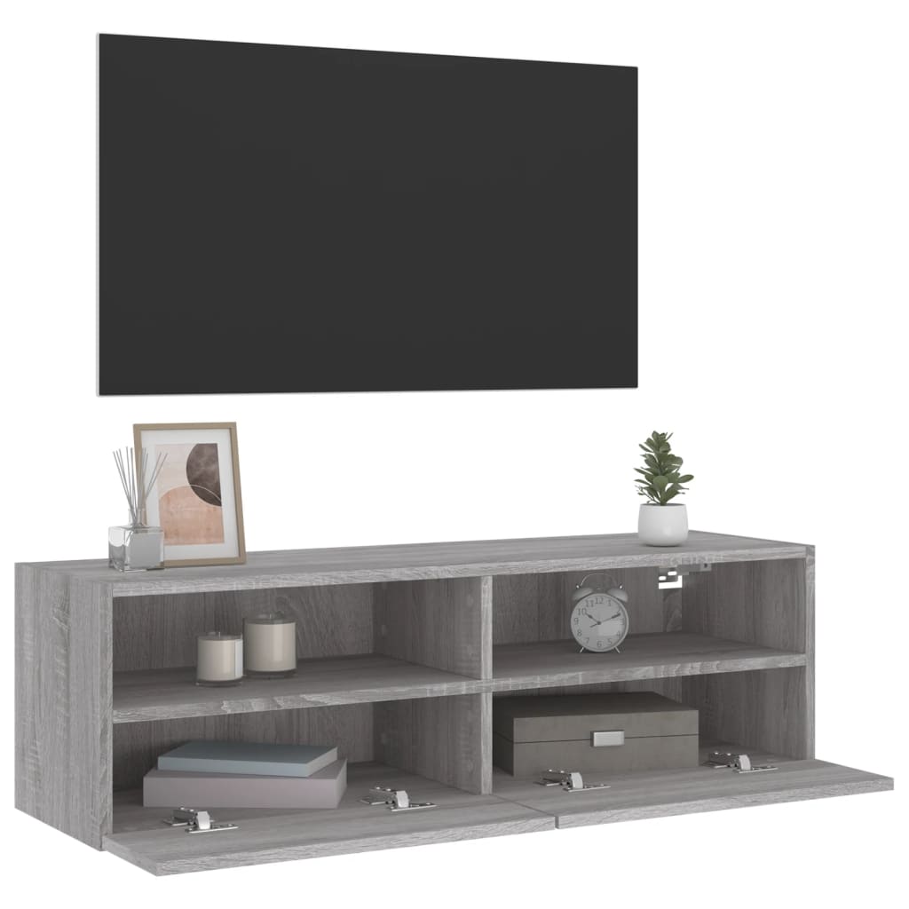 vidaXL Nástěnná TV skříňka šedá sonoma 100x30x30 cm kompozitní dřevo