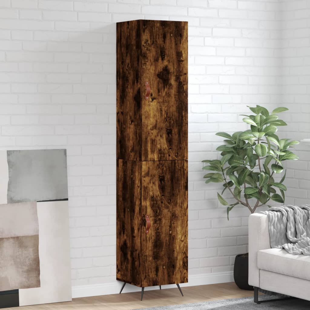 vidaXL Skříň highboard kouřový dub 34,5 x 34 x 180 cm kompozitní dřevo