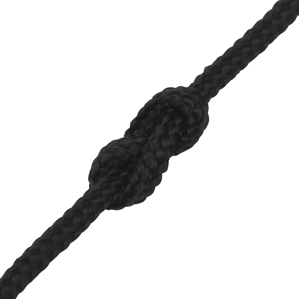 vidaXL Lodní lano celočerné 2 mm 25 m polypropylen