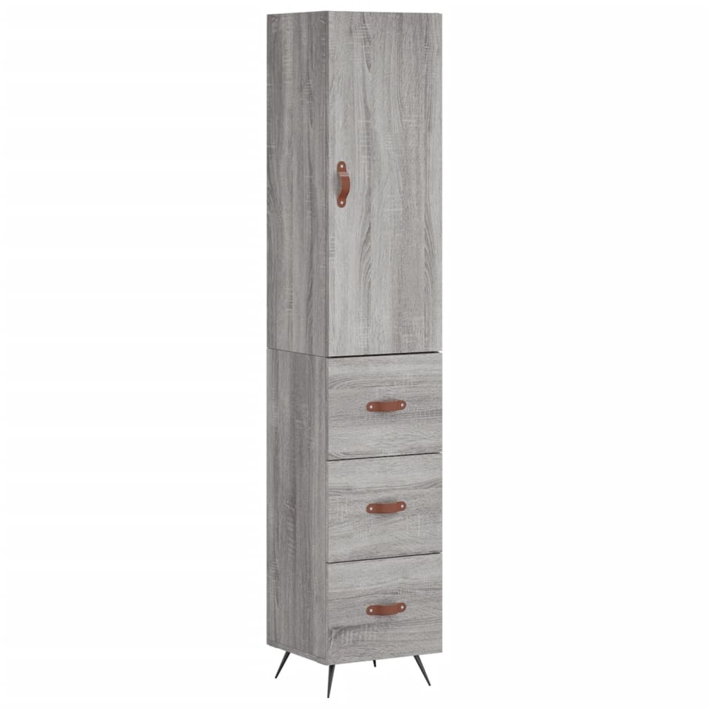 vidaXL Skříň highboard šedá sonoma 34,5 x 34 x 180 cm kompozitní dřevo