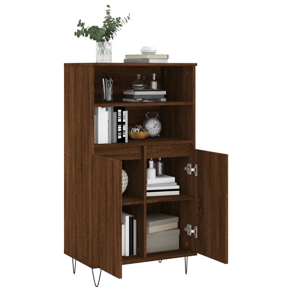 vidaXL Skříň highboard hnědý dub 60 x 36 x 110 cm kompozitní dřevo