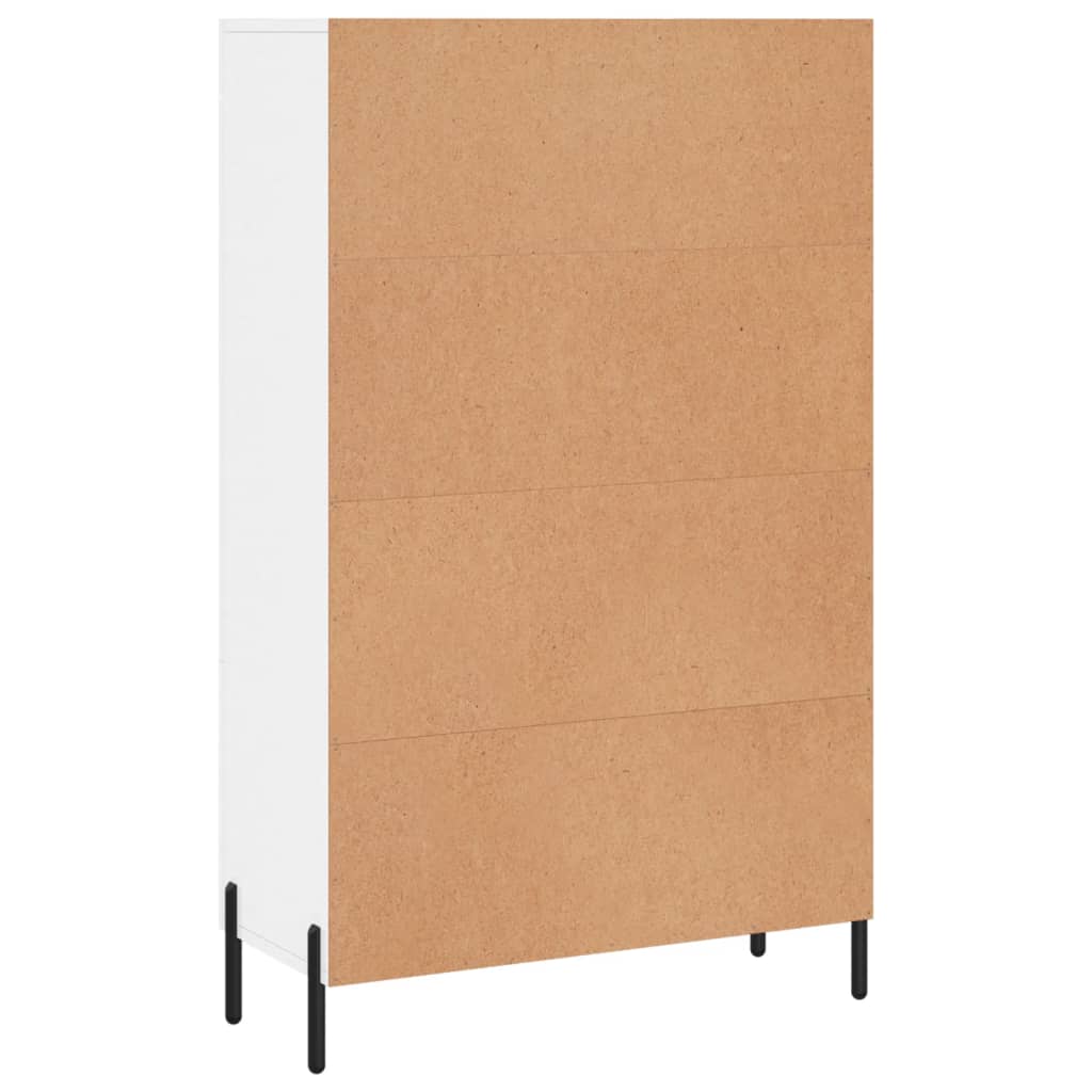 vidaXL Skříň highboard lesklá bílá 69,5 x 31 x 115 cm kompozitní dřevo