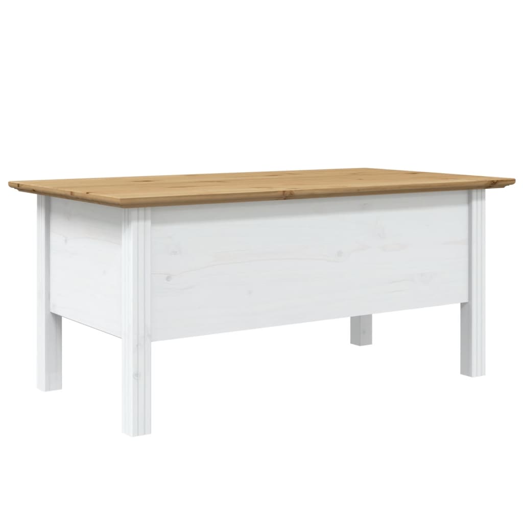 vidaXL Konferenční stolek BODO bílý a hnědý 100x55x46 cm borovice
