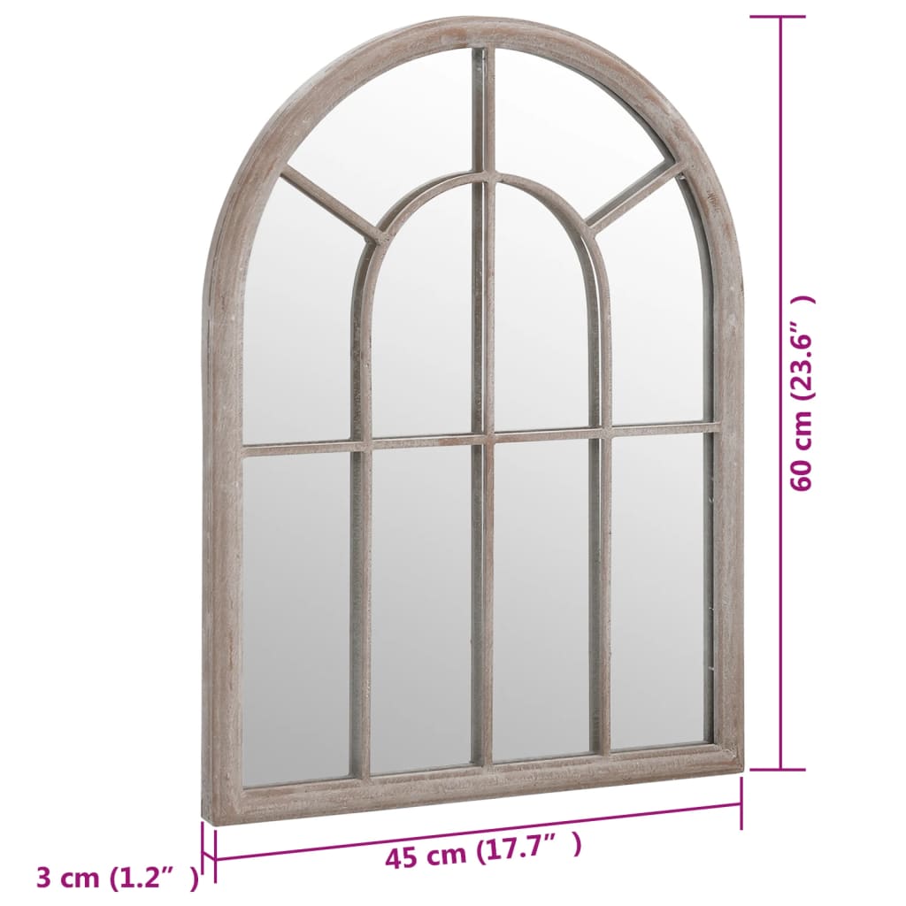 vidaXL Zahradní zrcadlo pískové 60 x 45 cm železo pro použití venku