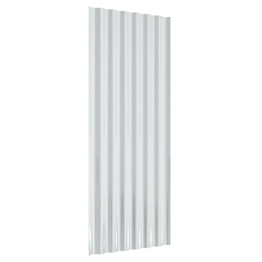 vidaXL Střešní panely 12 ks práškově lakovaná ocel hnědé 100 x 36 cm