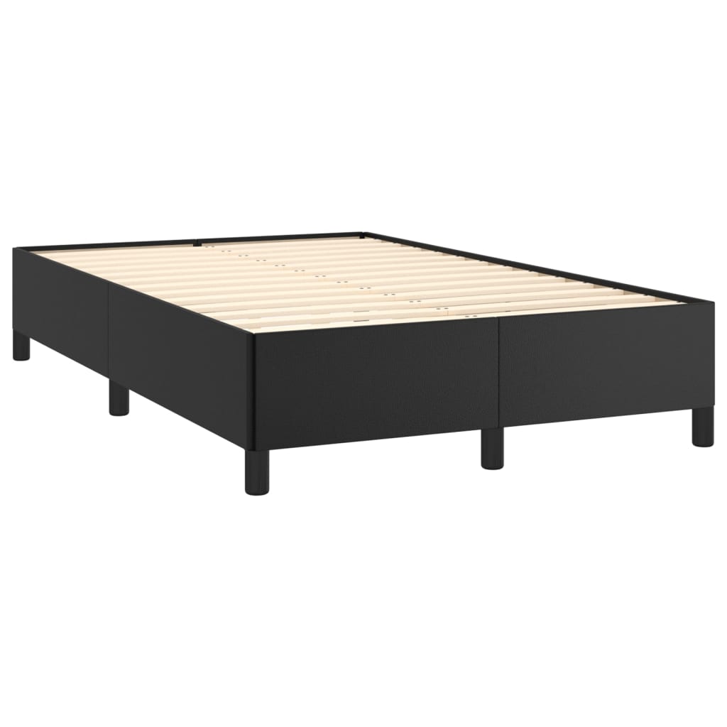 vidaXL Box spring postel s matrací černá 120x190 cm umělá kůže