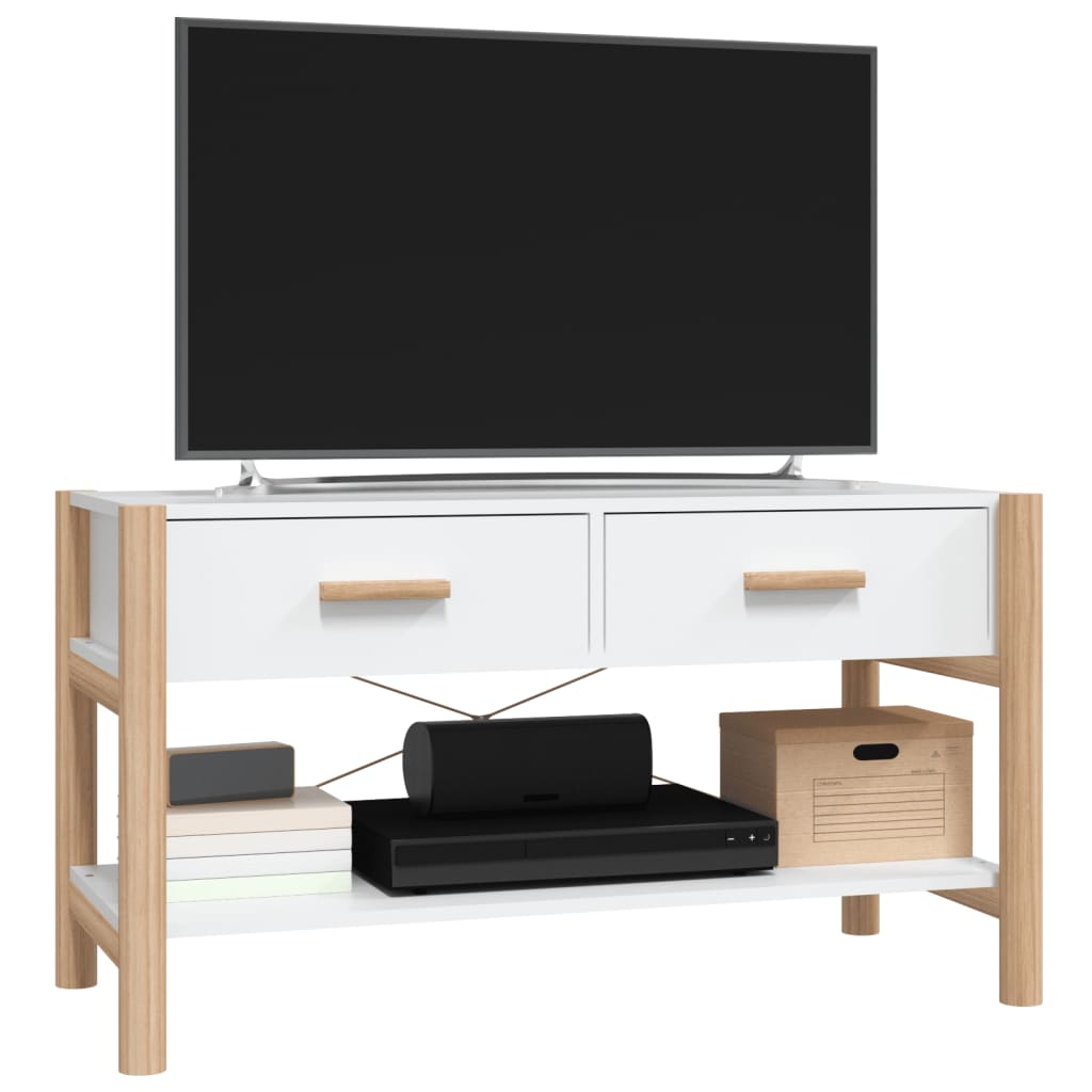 vidaXL TV stolek bílý 82 x 38 x 45 cm kompozitní dřevo