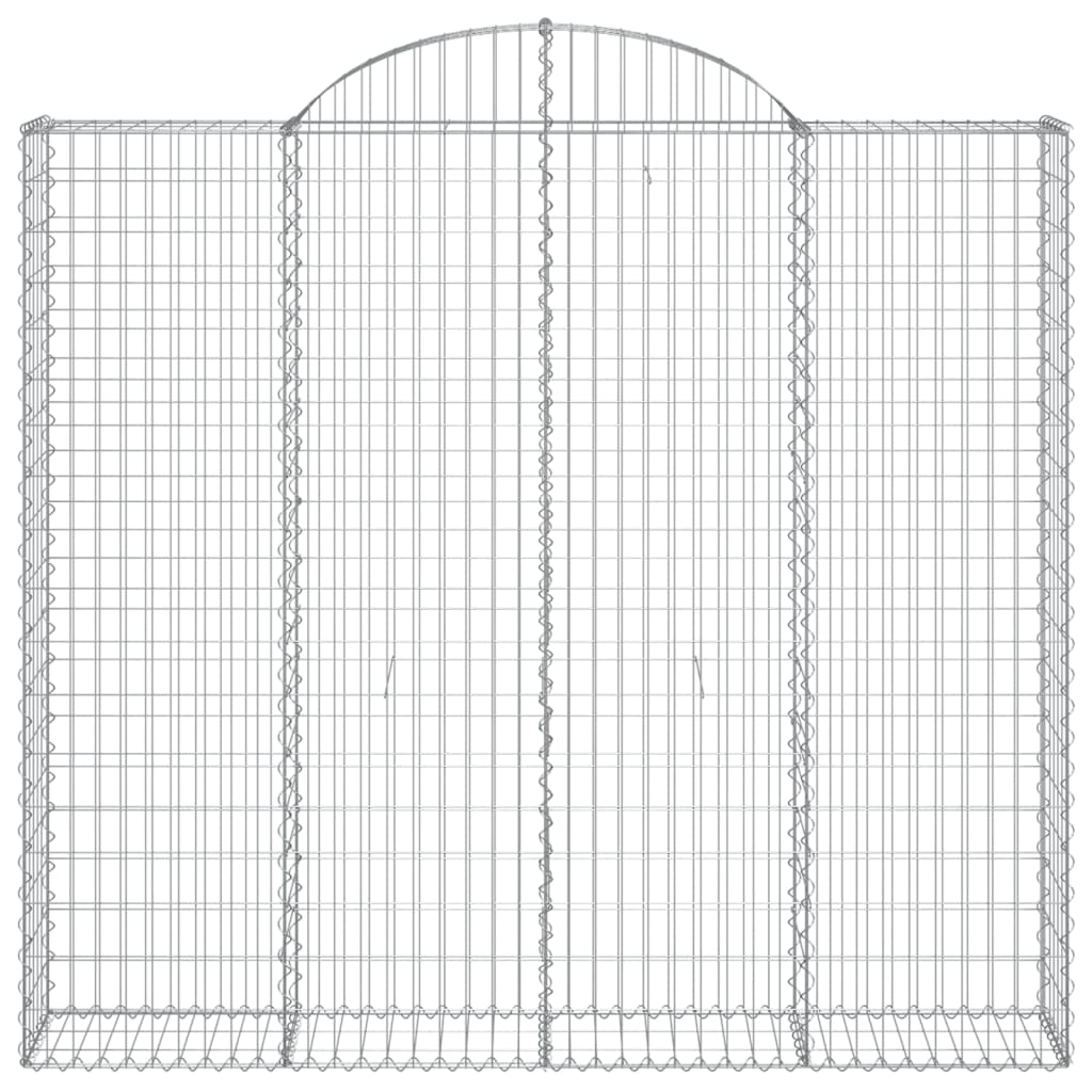 vidaXL Klenuté gabionové koše 3 ks 200x30x180/200cm pozinkované železo