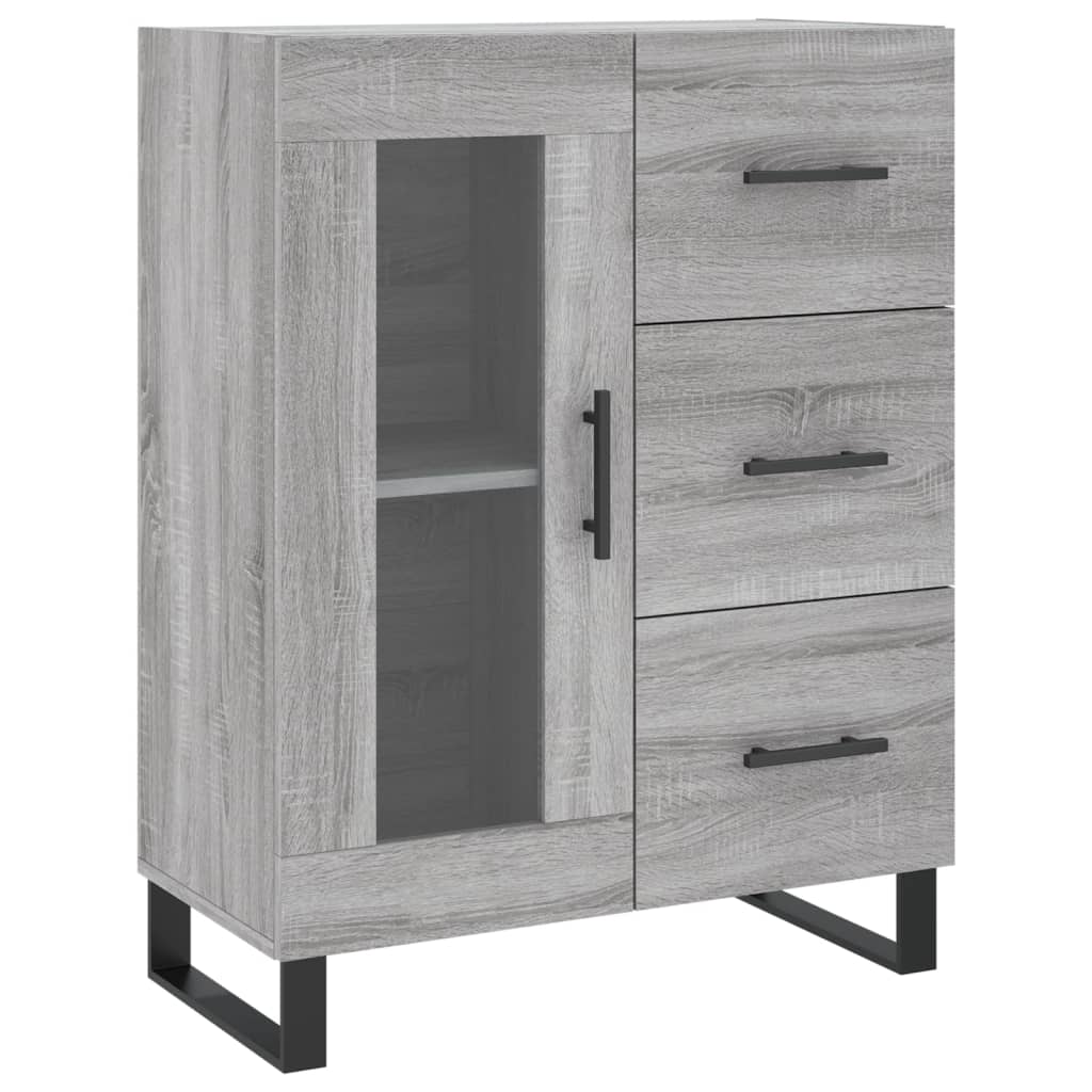 vidaXL Skříň highboard šedá sonoma 69,5 x 34 x 180 cm kompozitní dřevo