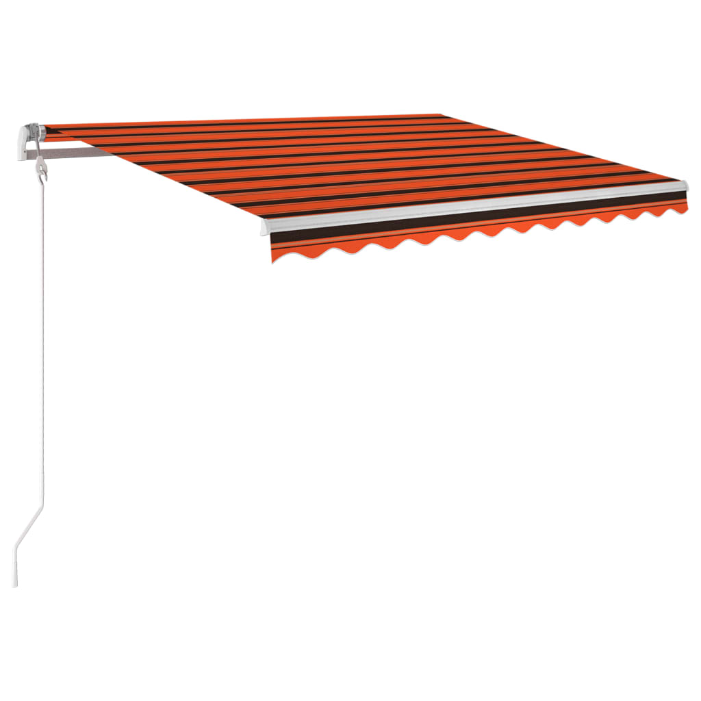 vidaXL Automatická zatahovací markýza 300 x 250 cm oranžovo-hnědá