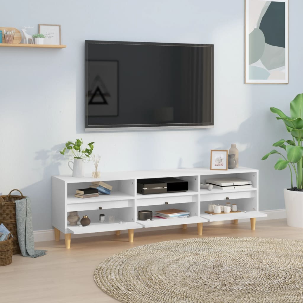 vidaXL TV skříňka bílá 150 x 30 x 44,5 cm kompozitní dřevo