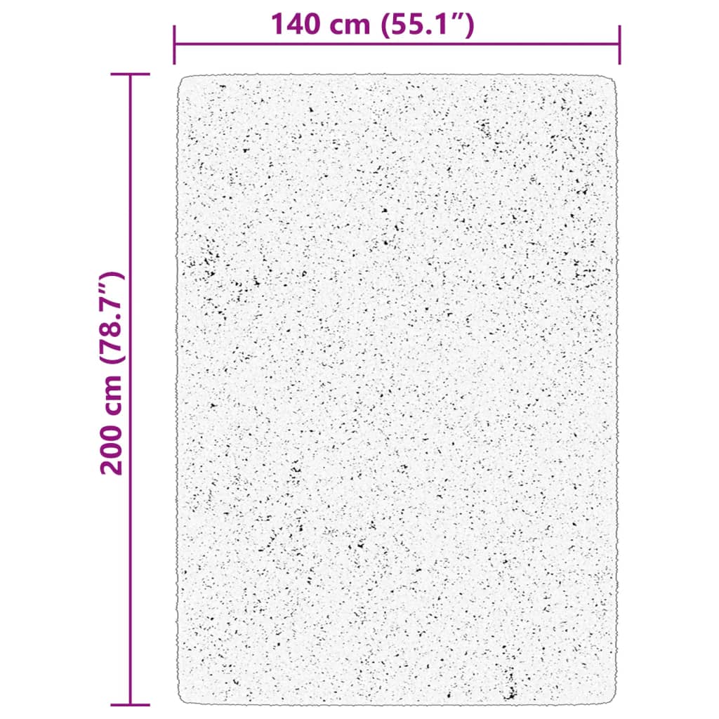 vidaXL Koberec HUARTE krátký vlas měkký a pratelný modrý 140x200 cm