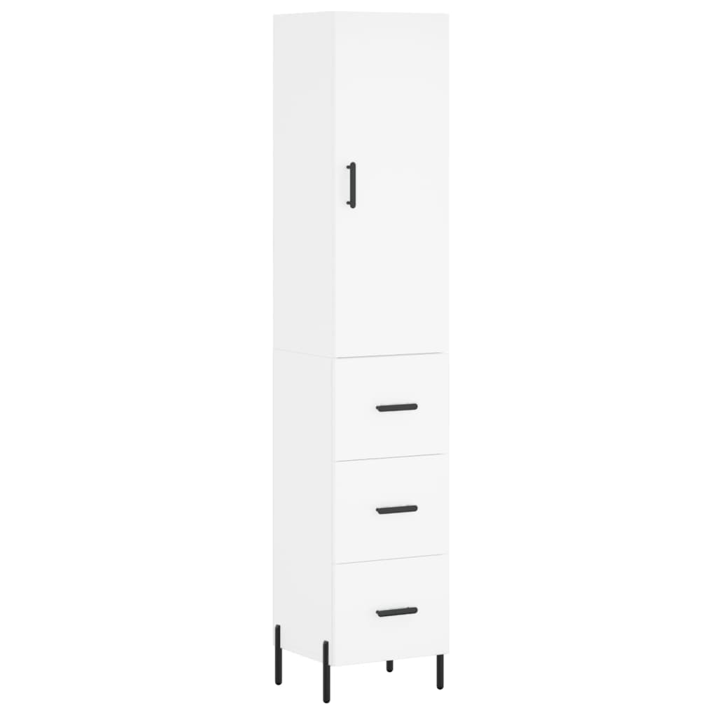 vidaXL Skříň highboard bílá 34,5 x 34 x 180 cm kompozitní dřevo