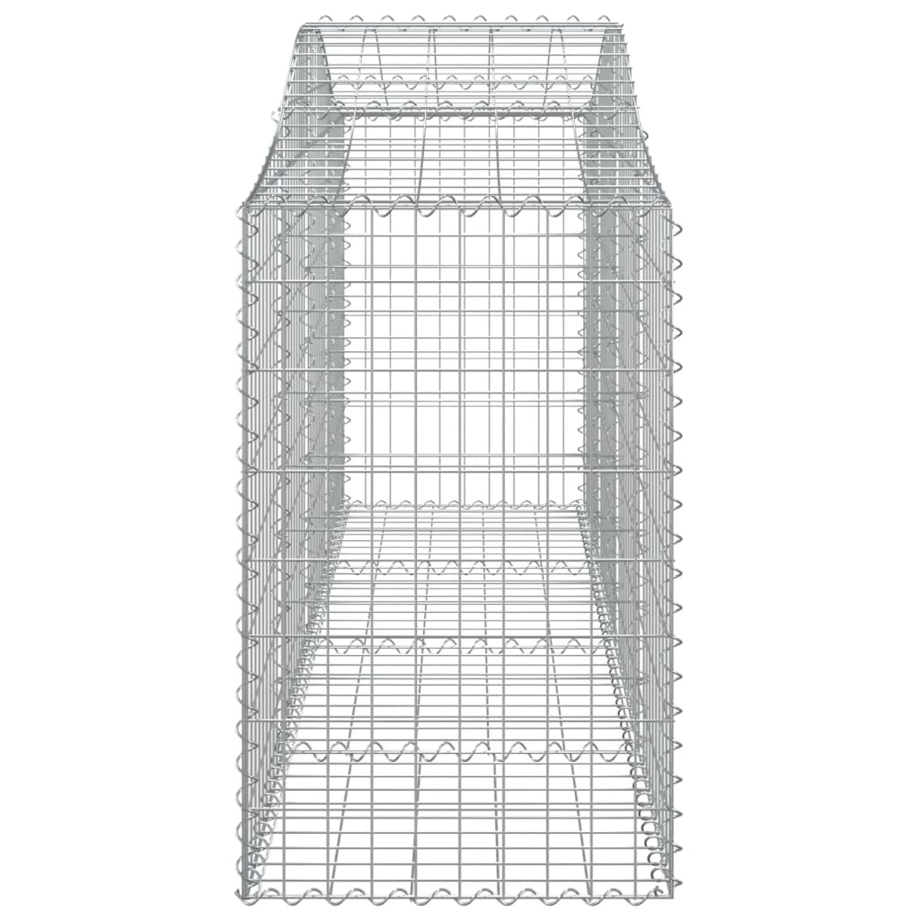 vidaXL Klenuté gabionové koše 15ks 200x50x80/100 cm pozinkované železo