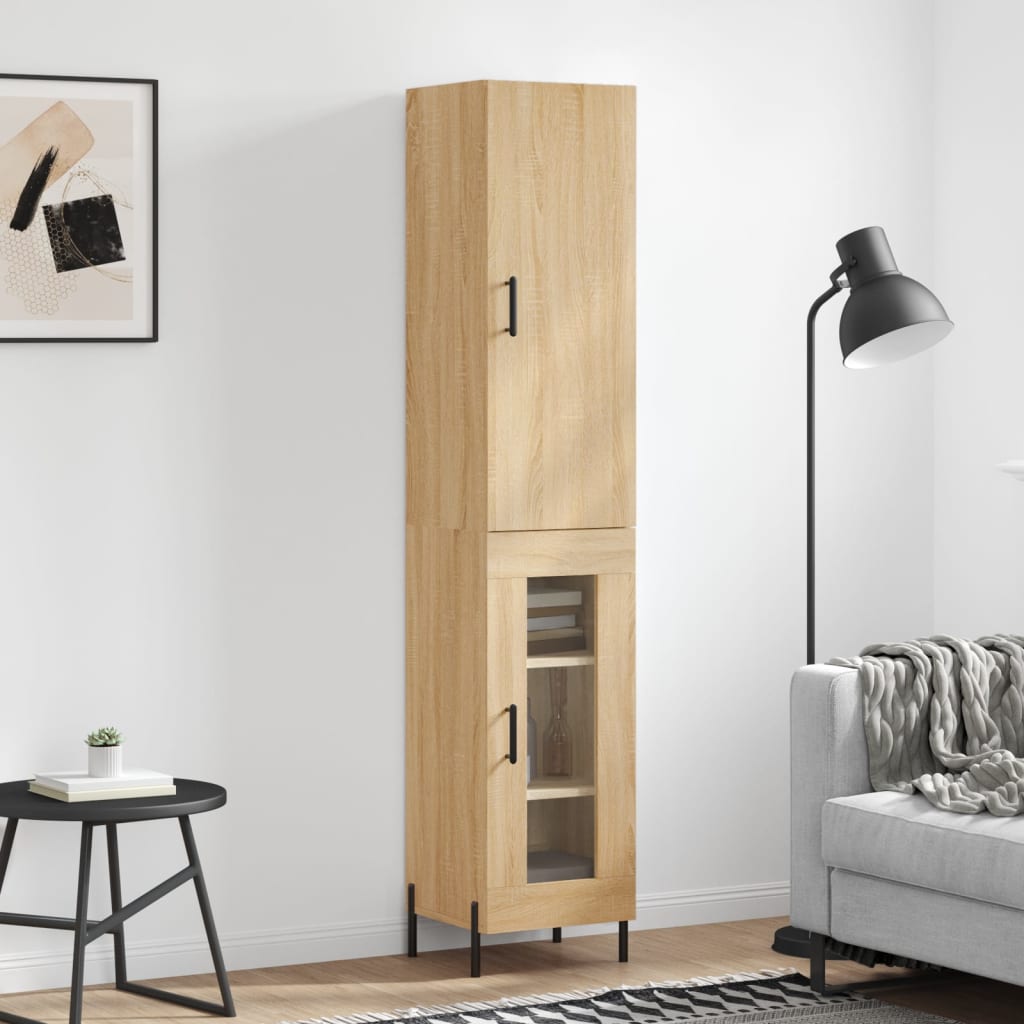 vidaXL Skříň highboard dub sonoma 34,5 x 34 x 180 cm kompozitní dřevo