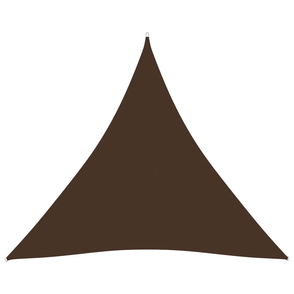 vidaXL Stínící plachta oxfordská látka trojúhelníková 5x5x5 m hnědá