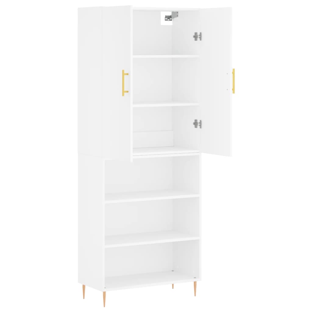 vidaXL Skříň highboard bílá 69,5 x 34 x 180 cm kompozitní dřevo