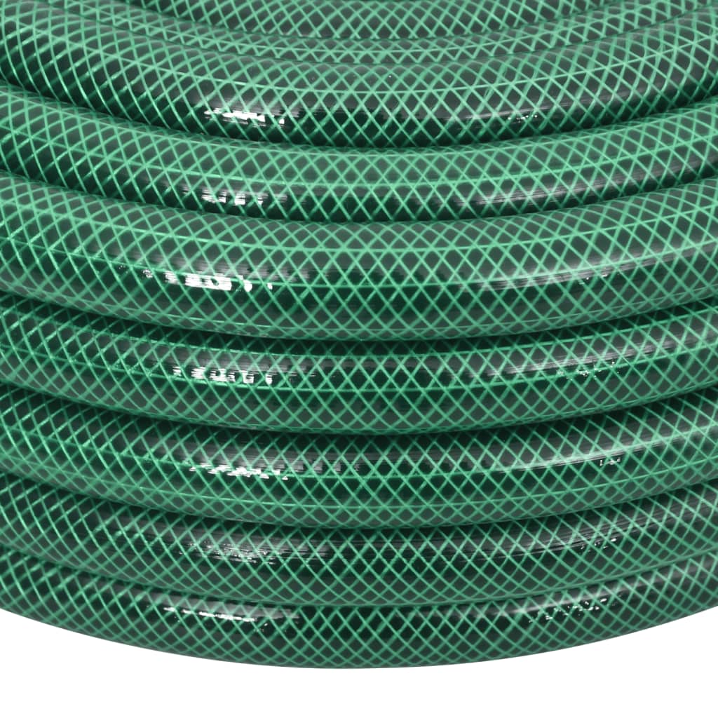 vidaXL Zahradní hadice se sadou koncovek zelená 0,75" 10 m PVC