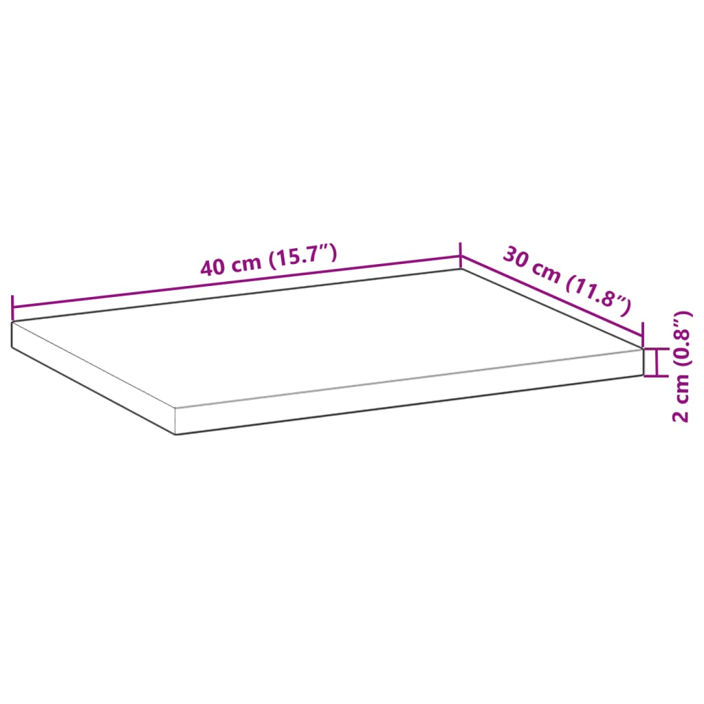 vidaXL Plovoucí police 3 ks 40 x 30 x 2 cm olejované akáciové dřevo